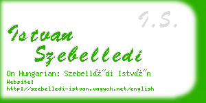 istvan szebelledi business card